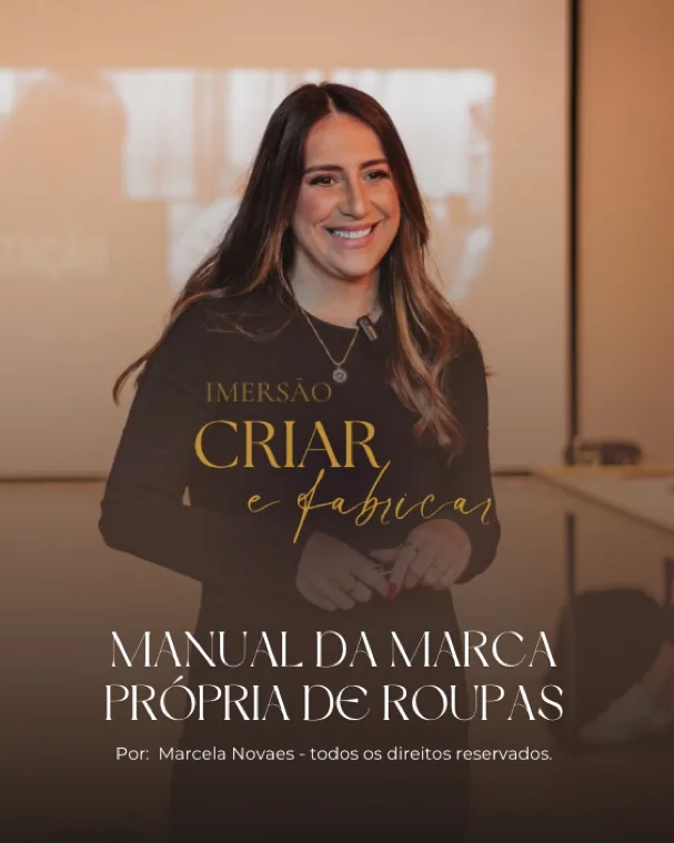 Capa do e-book Manual da Marca Própria de Roupas, de Marcela Novaes